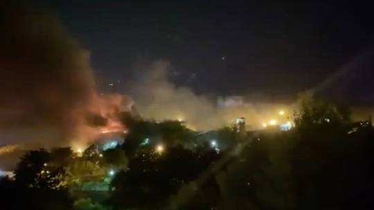 Iranian prison burns amid protests